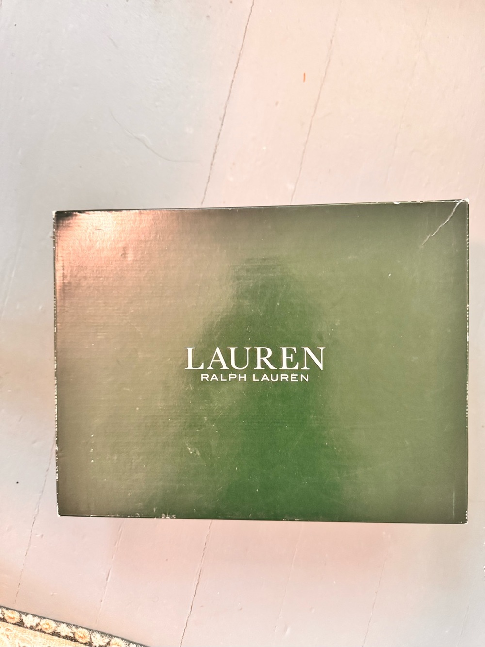 Ralph Lauren Penelope black Faux straw wedge, with Box